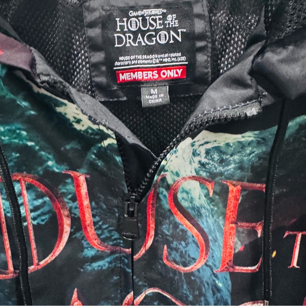 Members Only HBO Game of Thrones House of the Dragon Windbreaker Jacket Size M - Picture 2 of 5